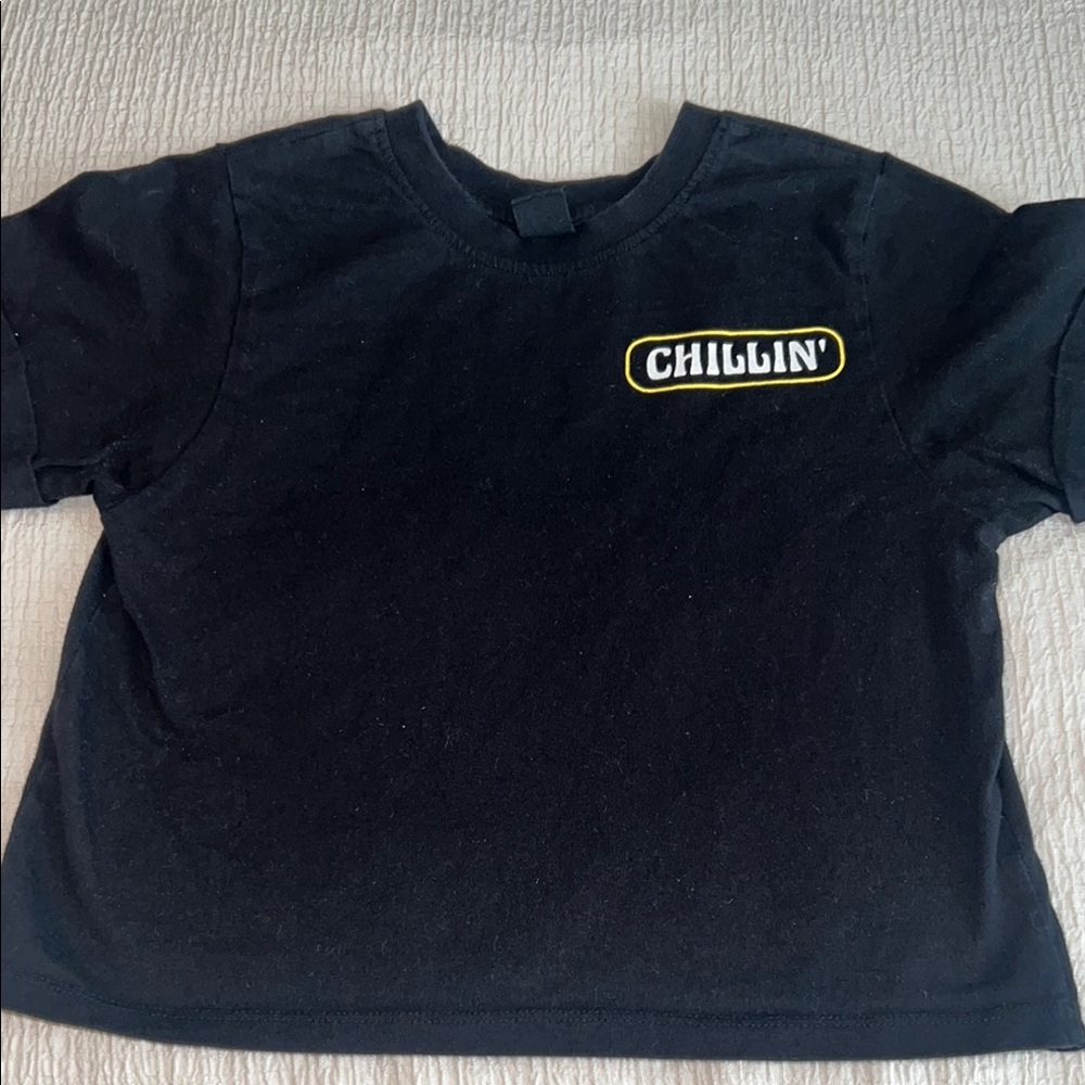 Black Short Sleeve Women’s Crop Tee